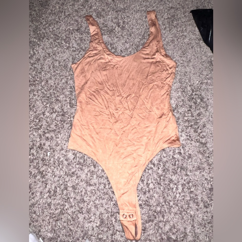 Peach thong bodysuit